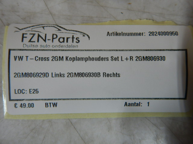 VW T-Cross 2GM Koplamphouders Set L+R 2GM806930