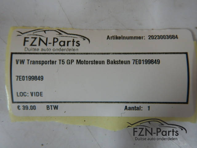 VW Transporter T5 GP Motorsteun Baksteun 7E0199849