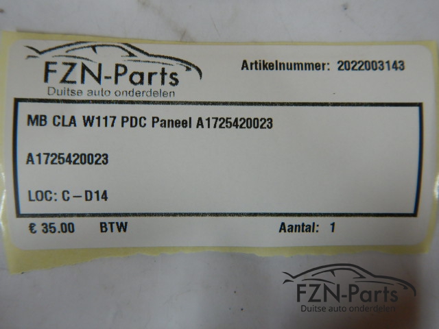 Mercedes-Benz CLA-Klasse W117 PDC Paneel A1725420023