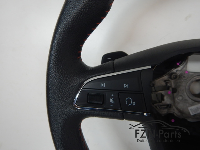 Seat Ibiza 6F FR Stuur MF+F1 Leer Leder Leren Rood stiksel