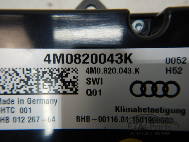 Audi Q7 4M Climate Control Unit 4M0820043K