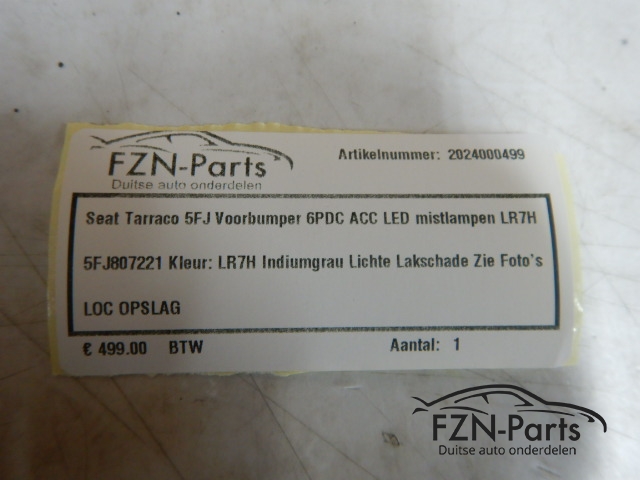 Seat Tarraco 5FJ Voorbumper 6PDC ACC LED Mistlampen LR7H