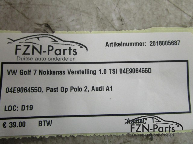 VW Golf 7 Nokkenas Verstelling 1.0 TSI 04E906455Q