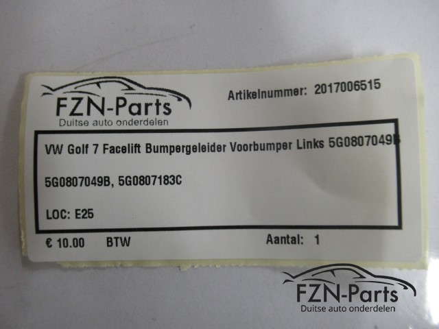 VW Golf 7 Facelift Bumpergeleider Voorbumper Links 5G0807049B