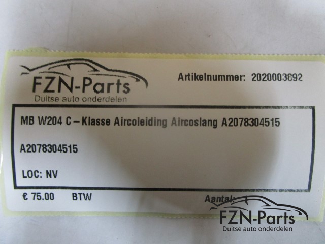 Mercedes-Benz W204 C-Klasse Aircoleiding Aircoslang A2078304515