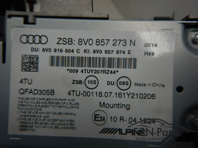 Audi A3 8V Facelift Navigatieset Display Unit Middenconsole
