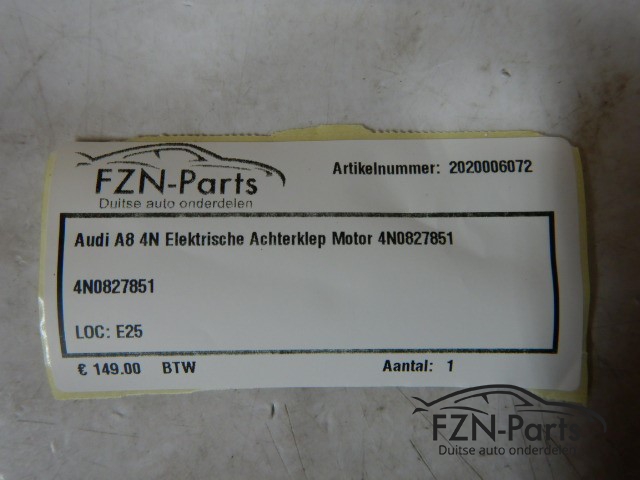 Audi A8 4N Elektrische Achterklep Motor 4N0827851