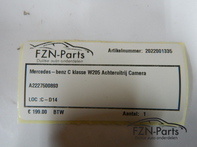 Mercedes-Benz C-Klasse W205 Achteruitrijcamera