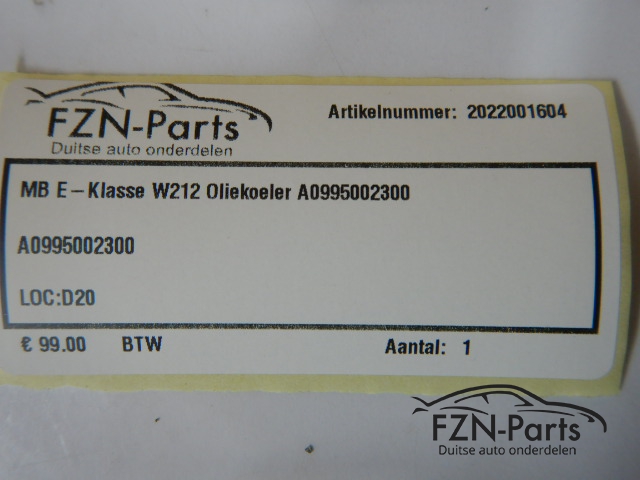 Mercedes-Benz E-Klasse W212 Oliekoeler A0995002300