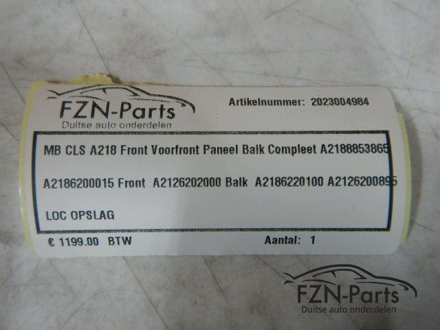 Mercedes Benz CLS A218 Front VoorFront Paneel Compleet A2188853865