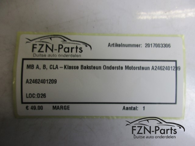 Mercedes-Benz A,B, CLA-Klasse Baksteun Onderste Motorsteun A2462401209