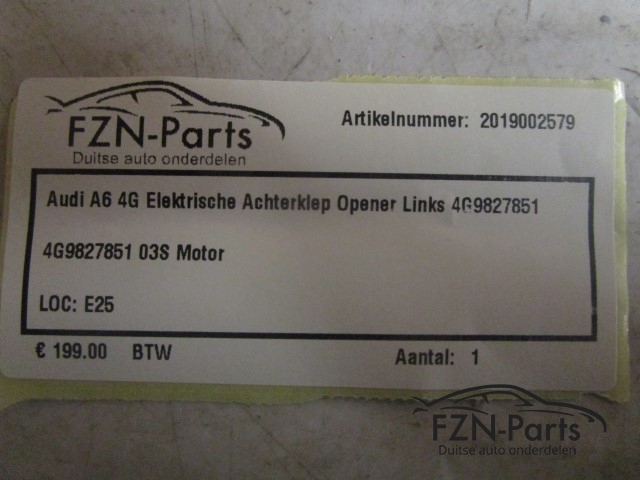 Audi A6 4G Elektrische Achterklep Opener Links 4G9827851