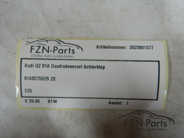 Audi Q2 81A Gasdrukveerset Achterklep