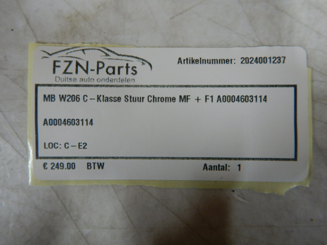 Mercedes-Benz W206 C-Klasse Stuur Chrome MF+F1 A0004603114