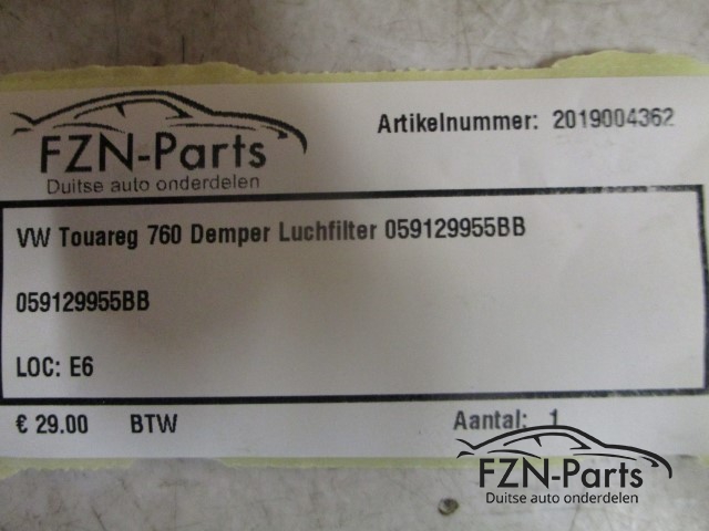 VW Touareg 760 Demper Luchtfilter 059129955BB