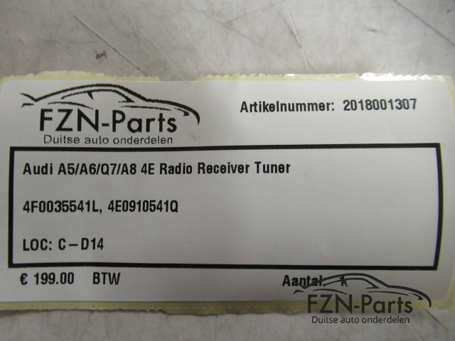 Audi A5/A6/Q7/A8 4E Radio Receiver Tuner