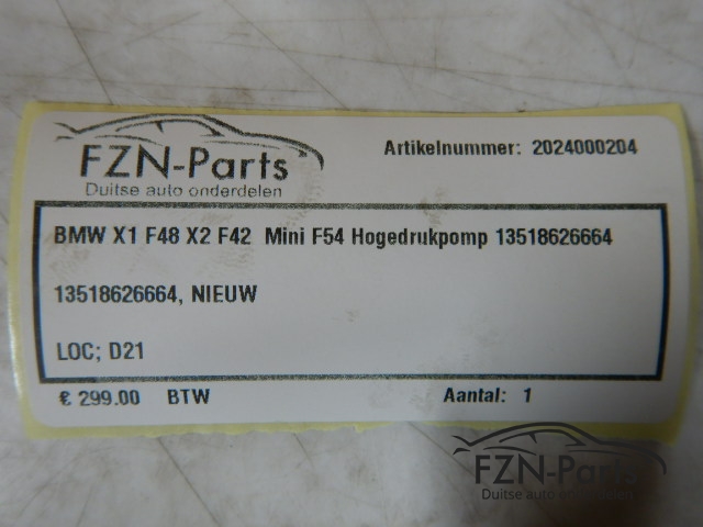 BMW X1 F48 X2 F42 Mini F54 Hogedrukpomp 13518626664