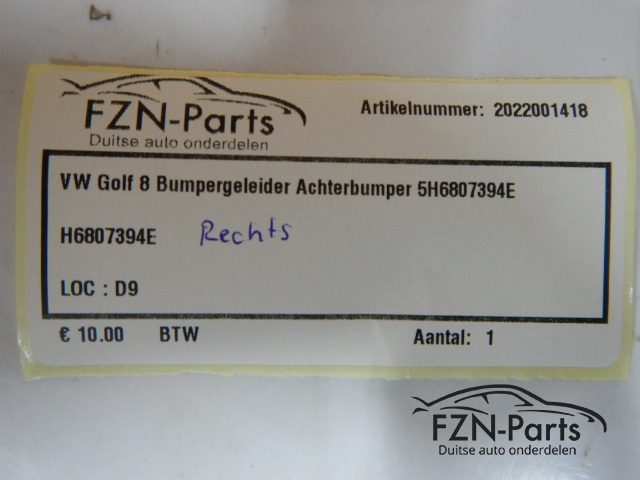 VW Golf 8 Bumpergeleider Achterbumper Rechts 5H6807394E