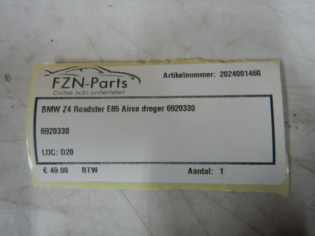 BMW Z4 E85 Roadster Airco Droger 6920330