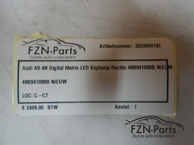 Audi A8 4N Digital Matrix LED Koplamp Rechts 4N0941080B NIEUW
