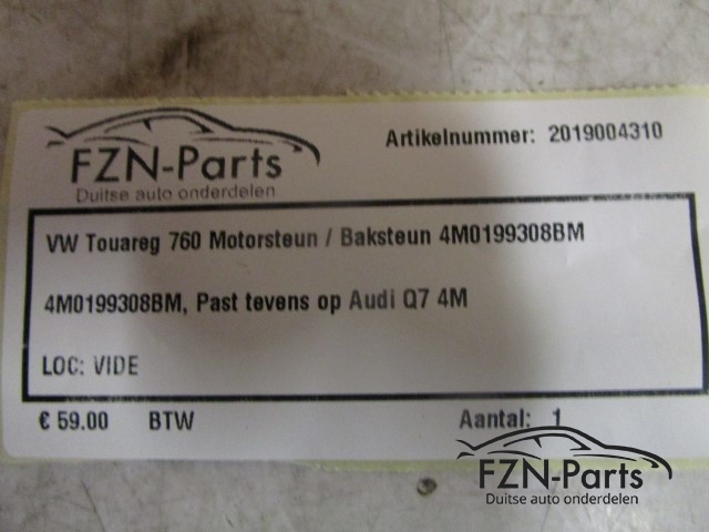 VW Touareg 760 Motorsteun / Baksteun 4M0199308BM