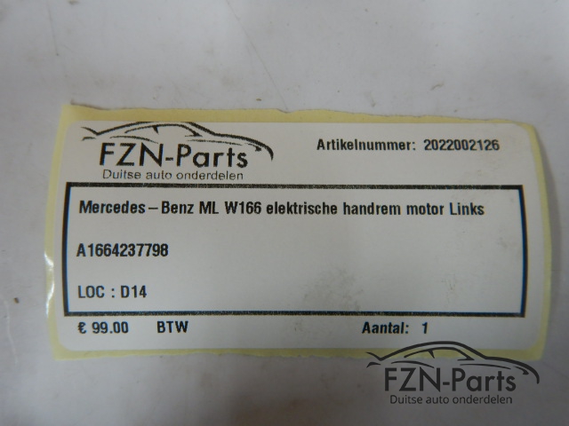 Mercedes-Benz ML W166 Elektrische Handrem Motor Links