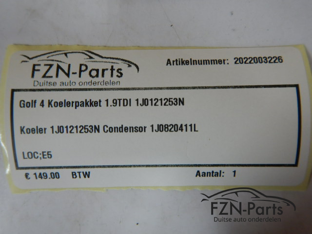 VW Golf 4 Koelerpakket 1.9TDI 1JO121253N