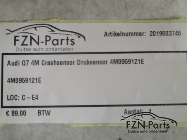 Audi Q7 4M Crashsensor Druksensor 4M0959121E