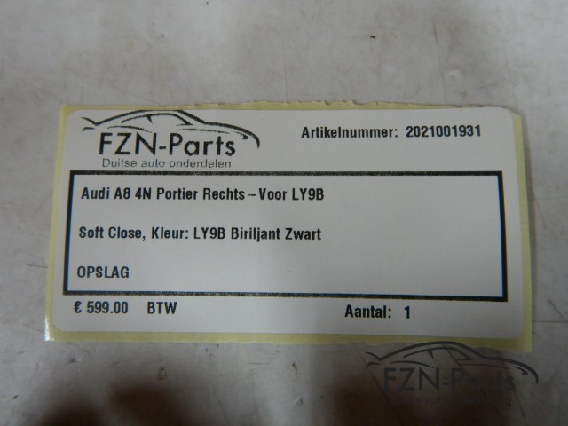 Audi A8 4N Portier Rechts-Voor LY9B