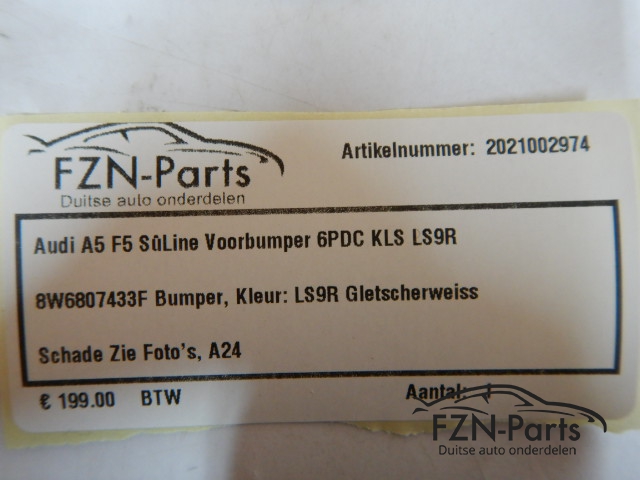 Audi A5 F5 S-Line Voorbumper 6PDC KLS LS9R