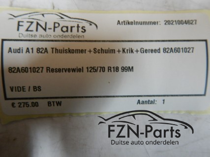 Audi A1 82A Thuiskomer + Schuim + Krik + Gereed 82A601027