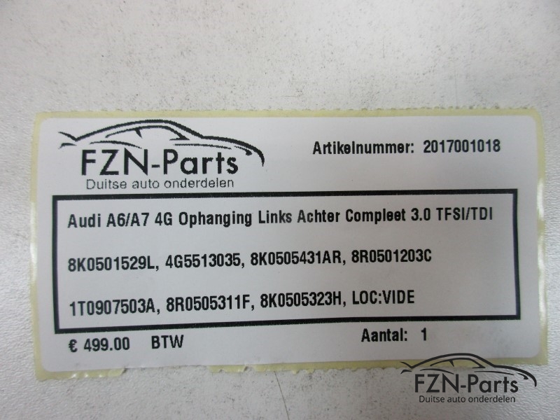 Audi A6/A7 4G Wielophanging Links-Achter Compleet 3.0 TFSI/TDI
