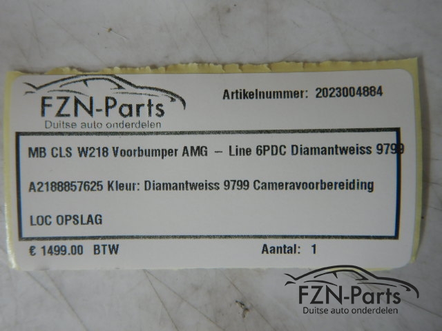 Mercedes Benz CLS W218 Voorbumper AMG-Line 6PDC Diamantweiss 9799