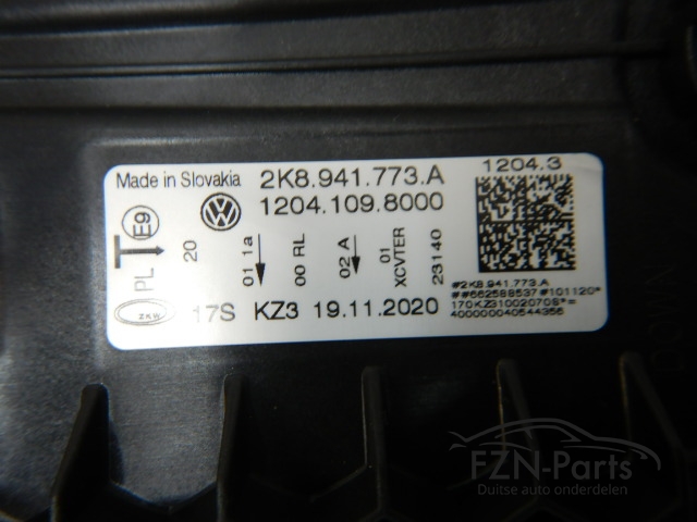 VW Caddy 2K8 Koplamp Links VOLLED 2K8941773A NIEUW
