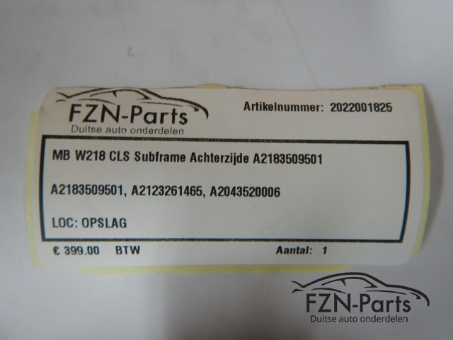 Mercedes-Benz CLS Klasse W218 Subframe Achterzijde A2183509501