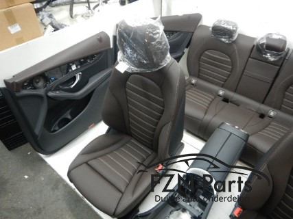 Mercedes-Benz GLC W253 interieur leer, leder, leren bruin