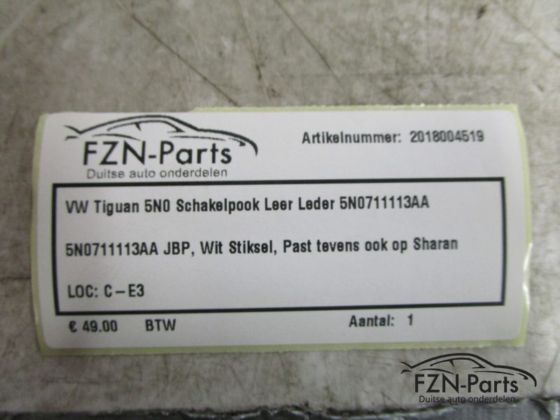 VW Tiguan 5N0 Schakelpook Leer Leder 5N0711113AA