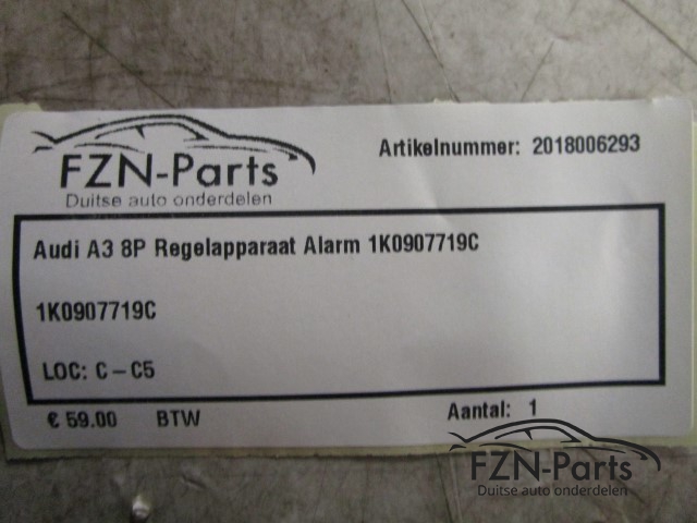Audi A3 8P Regelapparaat Alarm 1K0907719C