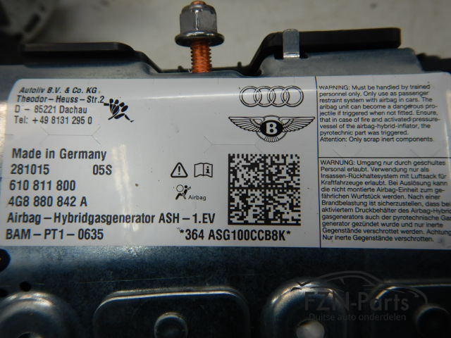 Audi A6 A7 4G Knieairbag Rechts USA