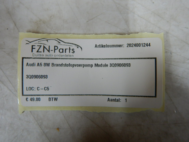 Audi A5 8W Brandstofopvoerpomp module 3Q0906093