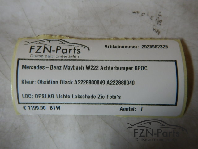Mercedes-Benz Maybach W222 Achterbumper 6PDC