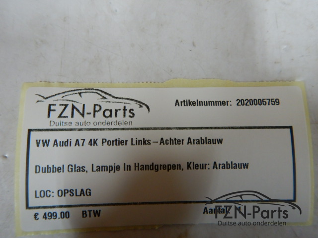 Audi A7 4K Portier Links-achter Arablauw