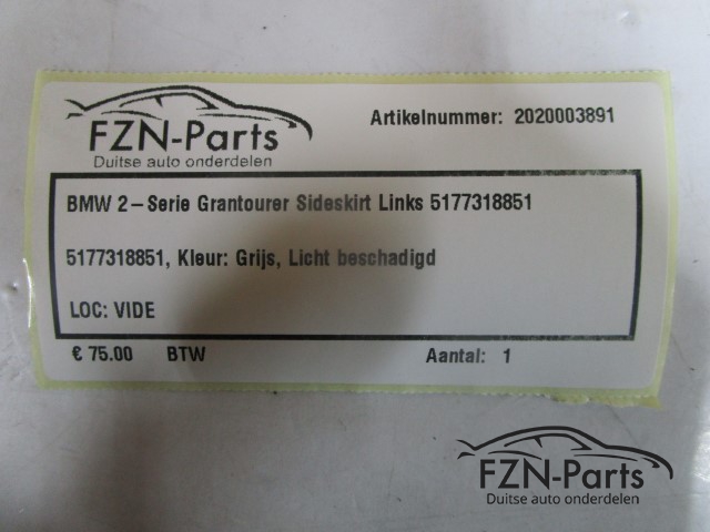 BMW 2-Serie Grantourer Sideskirt Links 5177318851