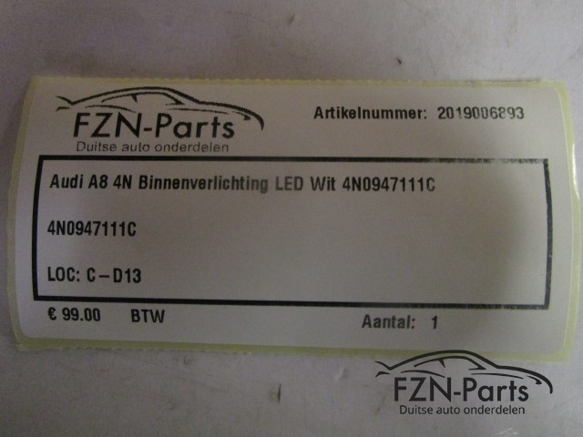 Audi A8 4N Binnenverlichting LED Wit 4N0947111C