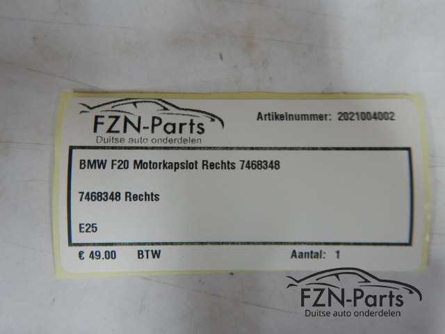 BMW F20 Motorkapslot Rechts 7468348