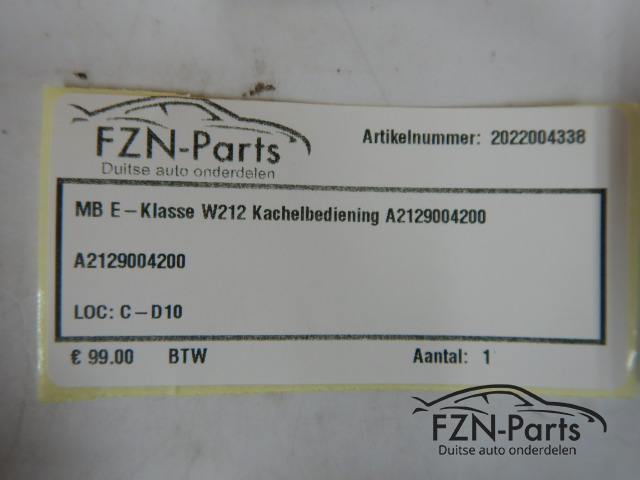 Mercedes-Benz E-Klasse W212 Kachelbediening A2129004200