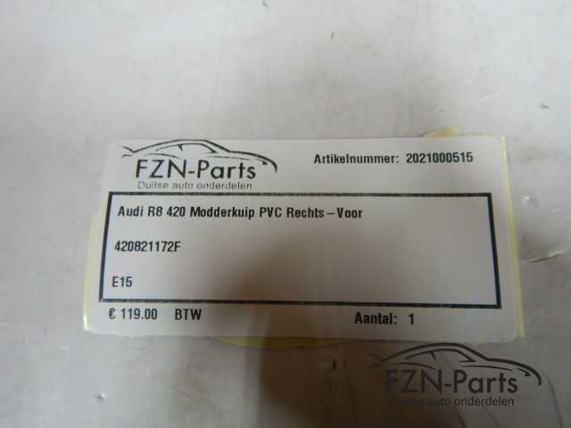 Audi R8 420 Modderkuip PVC Rechts-Voor