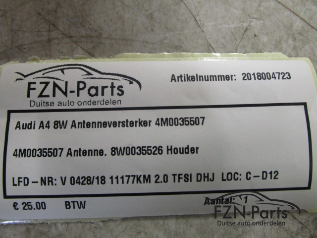 Audi A4 8W Antenneversterker 4M0035507