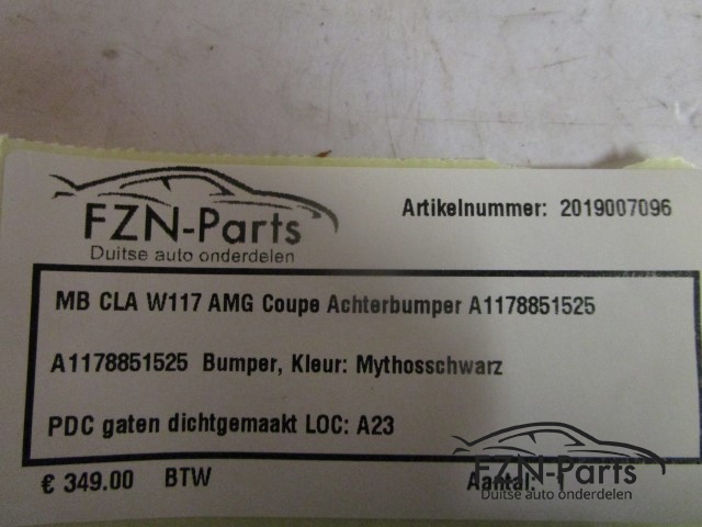 MERCEDES-BENZ CLA W117 AMG Coupe Achterbumper A1178851525