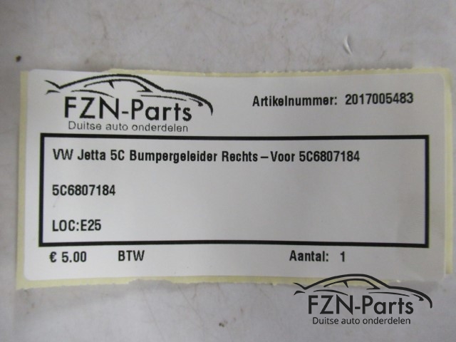 VW Jetta 5C Bumpergeleider Rechts-voor 5C6807184